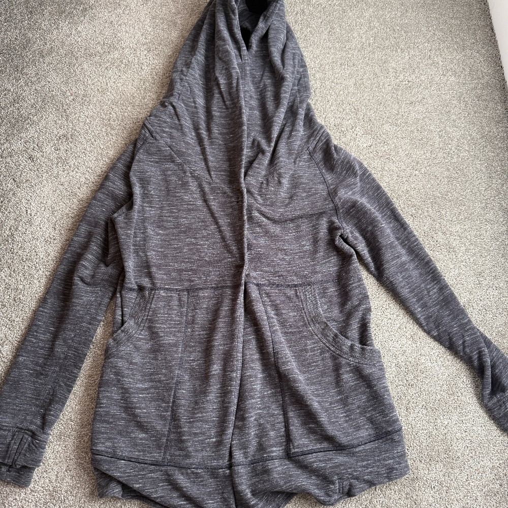LULULEMON Womens' Find Your Centre Wrap Size 4 - Heathered Marled Black